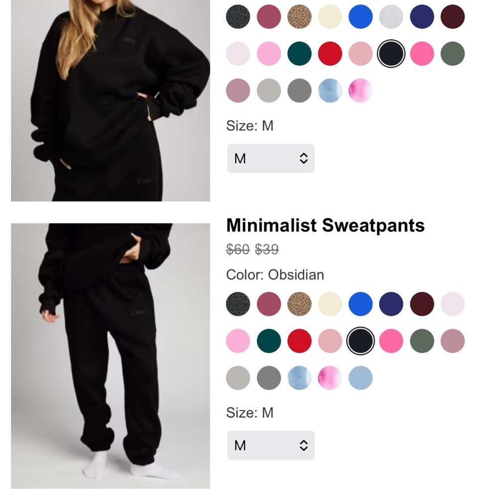 Obsidian Minimalist Hoodie and Sweatpants